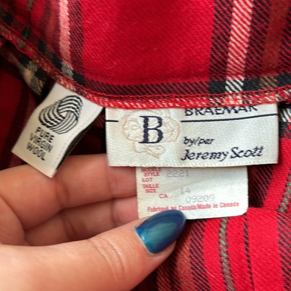 Braemar Jeremy Scott “Twin Peaks” Wool Skirt! 🏔️ - Picture 4 of 6